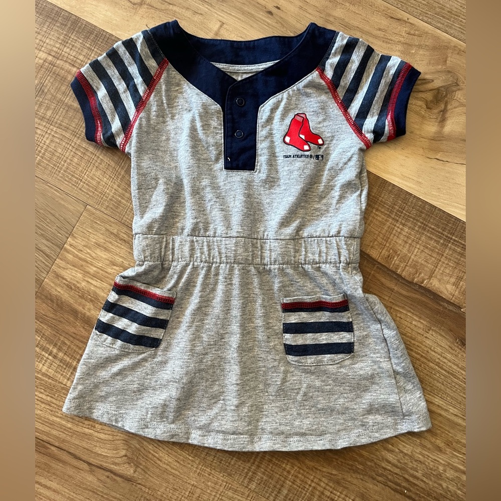 Toddler Red Sox Baseball Dress